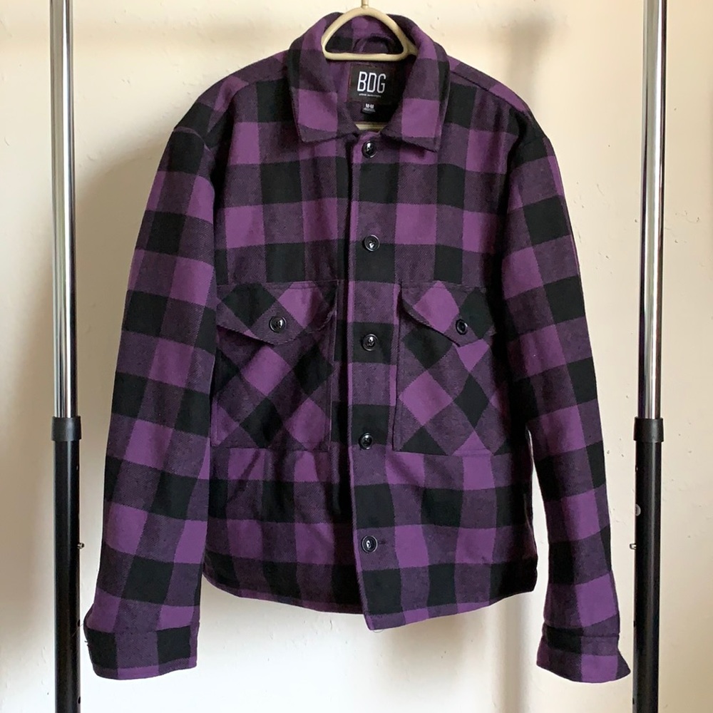 BDG MENS QUILTED PLAID JACKET (DISCONTINUED)
